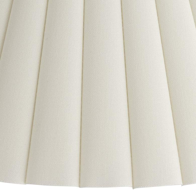 Image 3 Springcrest Antique White Box Pleat Lamp Shade 6.75x20.75x12.5 (Spider) more views