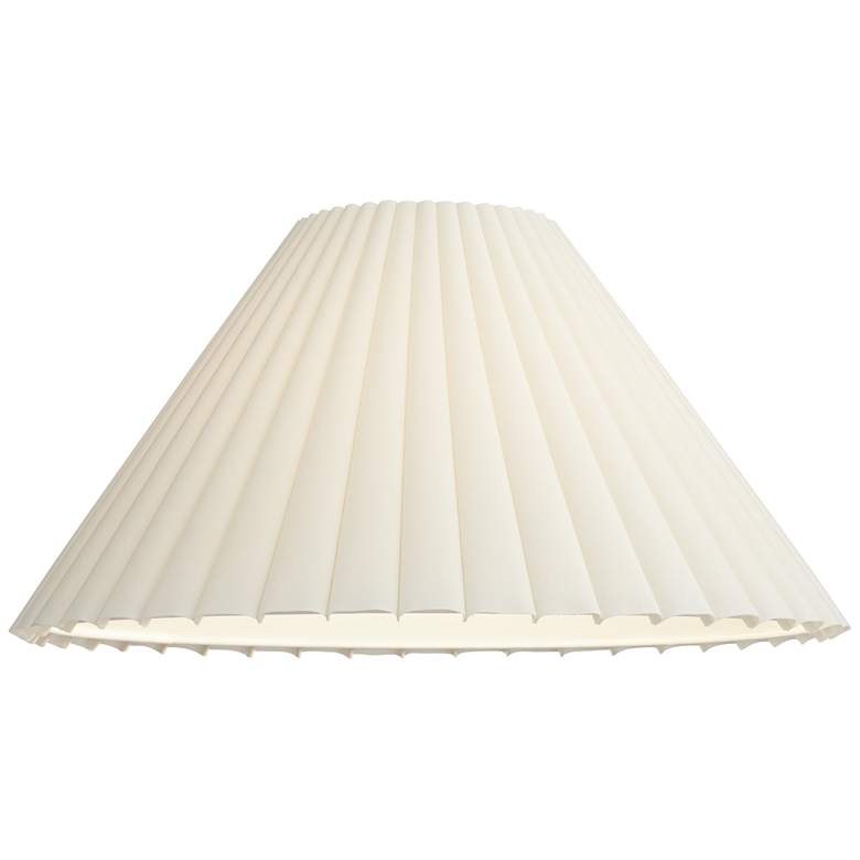 Image 4 Springcrest Antique White Box Pleat Lamp Shade 6.75x20.75x12.5 (Spider) more views