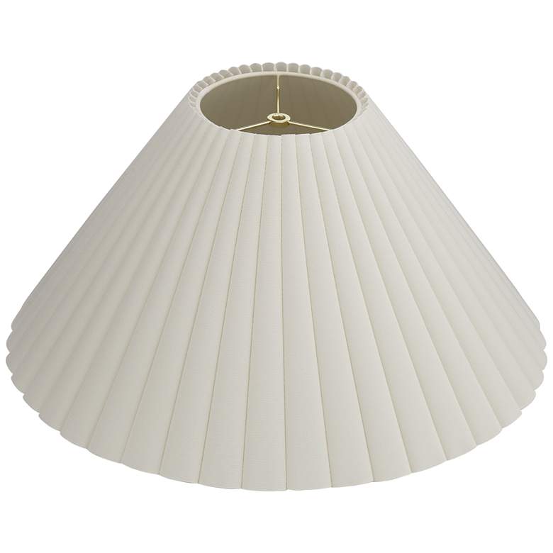 Image 5 Springcrest Antique White Box Pleat Lamp Shade 6.75x20.75x12.5 (Spider) more views
