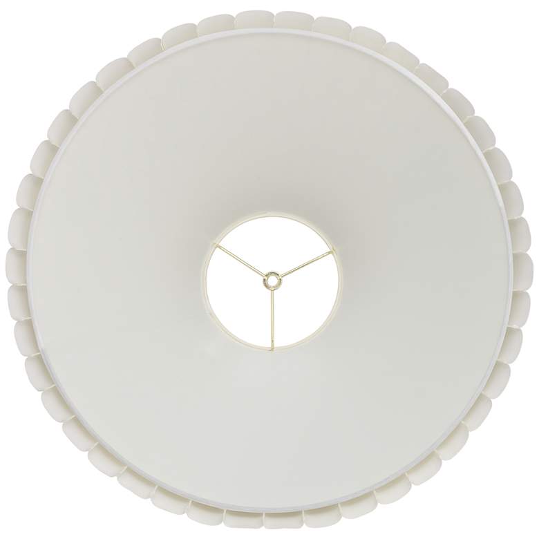 Image 6 Springcrest Antique White Box Pleat Lamp Shade 6.75x20.75x12.5 (Spider) more views