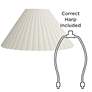 7_Springcrest Antique White Box Pleat Lamp Shade 6.75x20.75x12.5 (Spider) more views