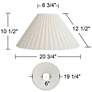 Springcrest Antique White Box Pleat Lamp Shade 6.75x20.75x12.5 (Spider)