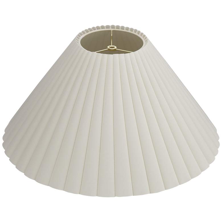 Image 5 Springcrest Antique White Box Pleat Shade 6.75x20.75x12.5 (Spider) Set 2 more views
