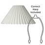 7_Springcrest Antique White Box Pleat Shade 6.75x20.75x12.5 (Spider) Set 2 more views