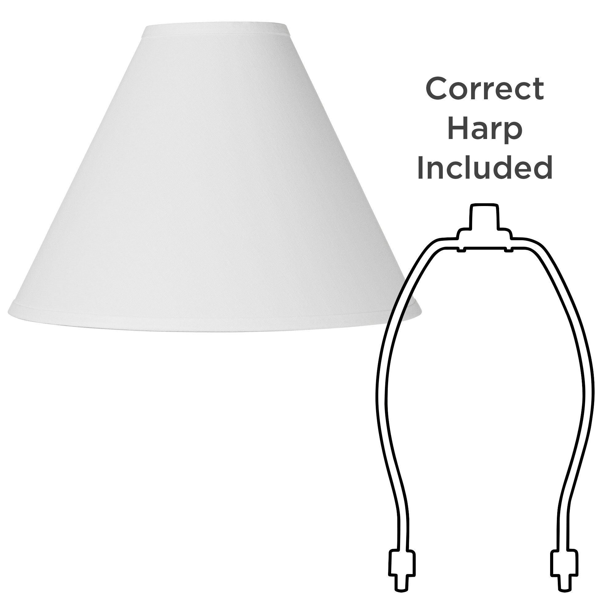 Springcrest Antique White Linen Chimney Lamp Shade 5x15x11.5 (Spider