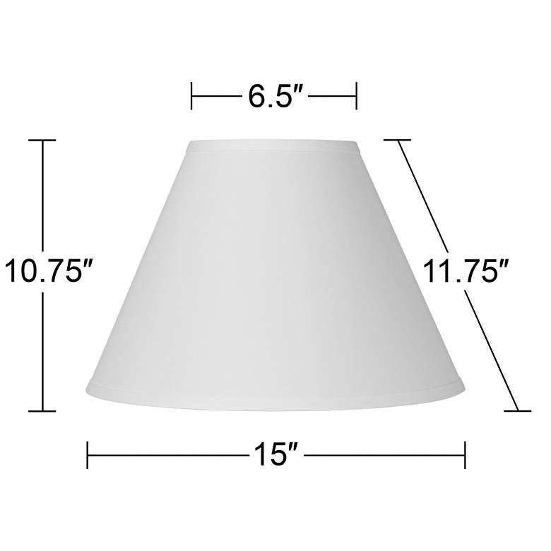 Image 6 Springcrest Antique White Linen Lamp Shades 6.5x15x10.75 (Spider) Set of 2 more views