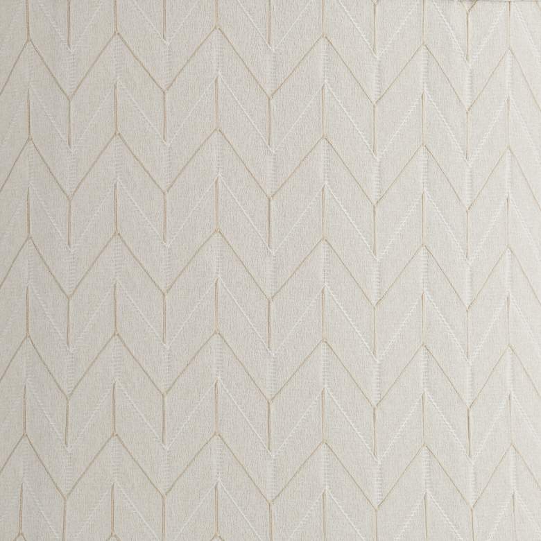 Image 2 Springcrest Barr Cream Chevron Pattern Lamp Shade 14x15x11 (Spider) more views