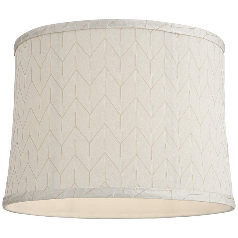 Image 3 Springcrest Barr Cream Chevron Pattern Lamp Shade 14x15x11 (Spider) more views