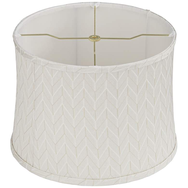 Image 4 Springcrest Barr Cream Chevron Pattern Lamp Shade 14x15x11 (Spider) more views