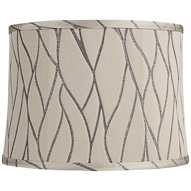 Springcrest Barr Gray Abstract Softback Drum Lamp Shade 14x15x11 (Spider)