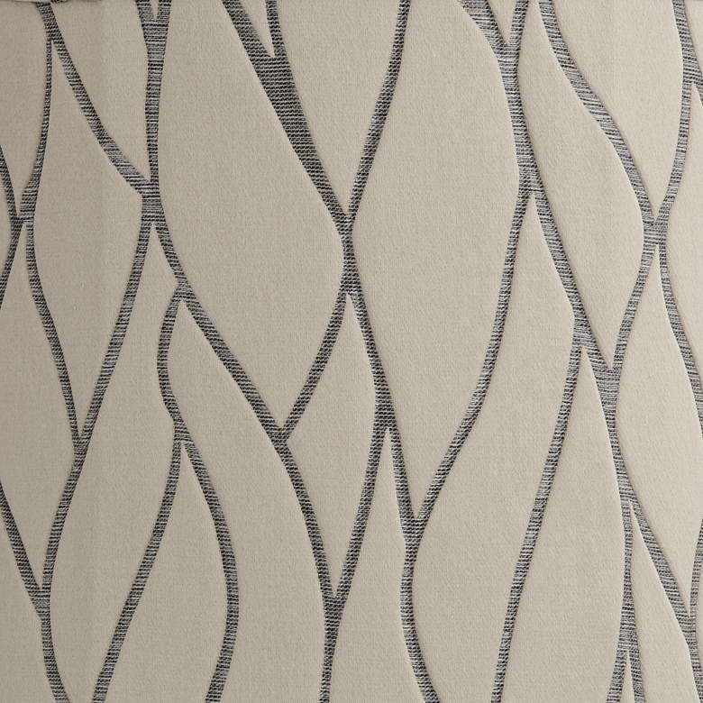 Image 2 Springcrest Barr Gray Abstract Softback Drum Lamp Shade 14x15x11 (Spider) more views