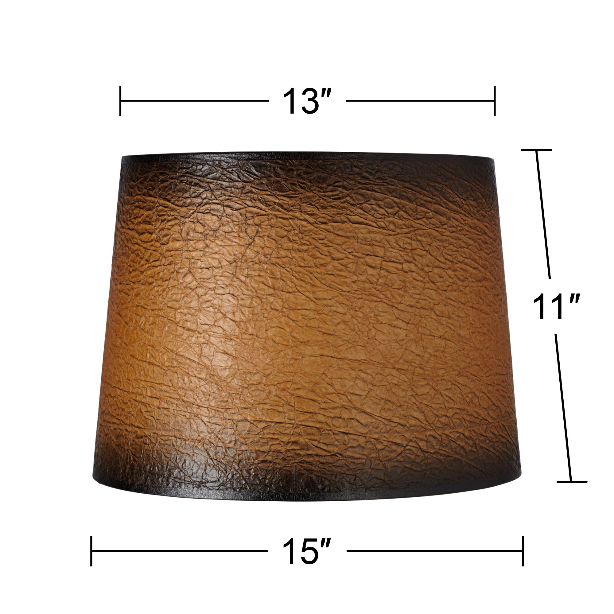 Image 5 Springcrest Beale Distressed Faux Paper Lamp Shade 13x15x11 (Spider) more views