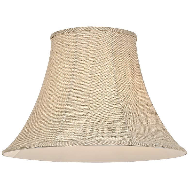 Image 2 Springcrest Beige Bell Linen Lamp Shade 9x19x12.5 (Spider) more views