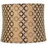 1_Springcrest Beige Embroidered Copper Circles Lamp Shade 13x14x11 (Spider)
