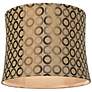 2_Springcrest Beige Embroidered Copper Circles Lamp Shade 13x14x11 (Spider) more views