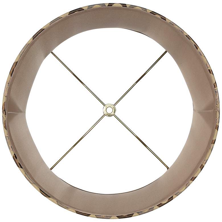 Image 3 Springcrest Beige Embroidered Copper Circles Lamp Shade 13x14x11 (Spider) more views