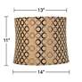 5_Springcrest Beige Embroidered Copper Circles Lamp Shade 13x14x11 (Spider) more views