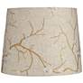 1_Springcrest Beige Linen Flower Embroidered Lamp Shade 12x14x11 (Spider)