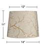 4_Springcrest Beige Linen Flower Embroidered Lamp Shade 12x14x11 (Spider) more views