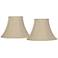 Springcrest Beige Linen Set of 2 Bell Lamp Shades 9x19x12.5 (Spider)