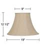 6_Springcrest Beige Linen Set of 2 Bell Lamp Shades 9x19x12.5 (Spider) more views