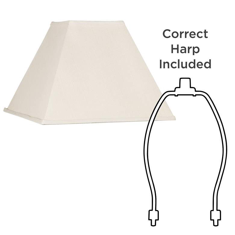 Image 6 Springcrest Beige Linen Set of 2 Square Lamp Shades 7x17x13 (Spider) more views