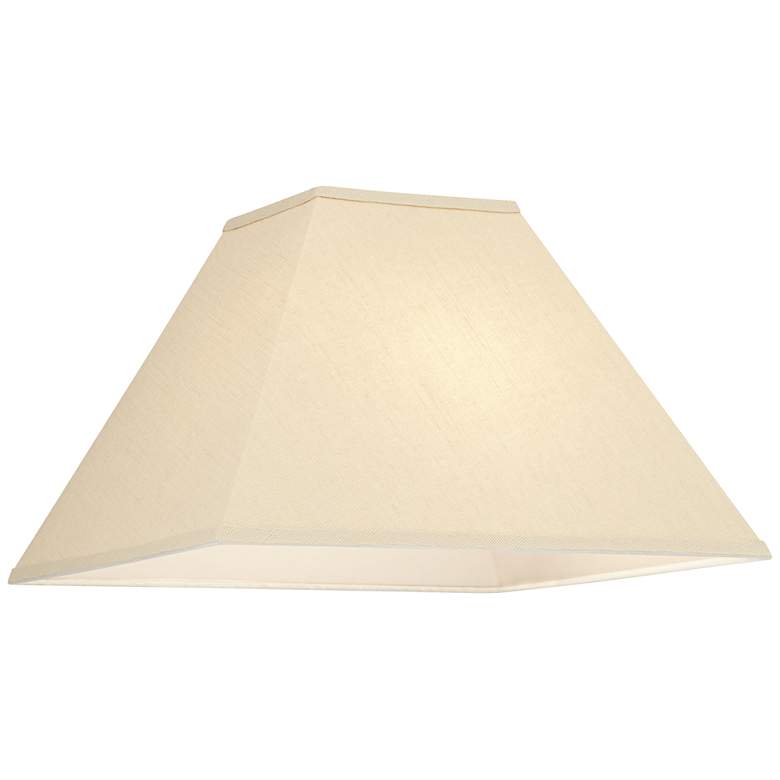 Image 3 Springcrest Beige Linen Tapered Square Lamp Shade 6x16x10 (Spider) more views