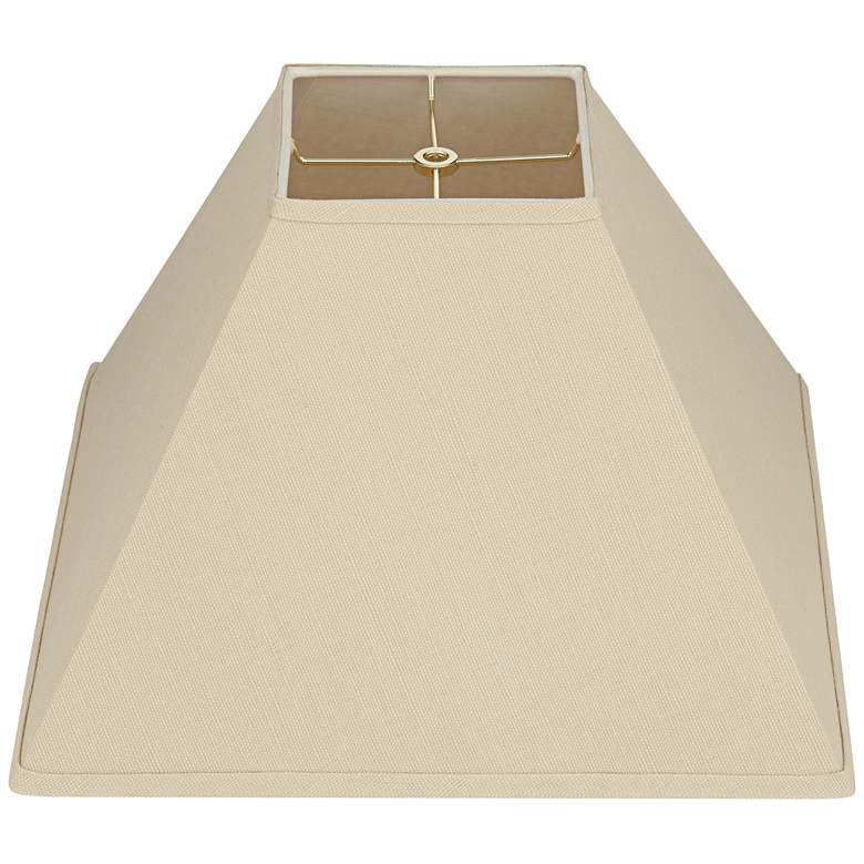 Image 5 Springcrest Beige Linen Tapered Square Lamp Shade 6x16x10 (Spider) more views