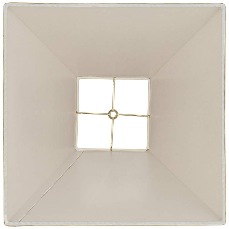 Image 6 Springcrest Beige Linen Tapered Square Lamp Shade 6x16x10 (Spider) more views