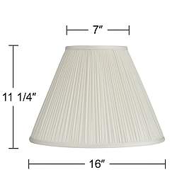 Image5 of Springcrest Beige Mushroom Pleated Empire Lamp Shade 7x16x12 (Spider) more views