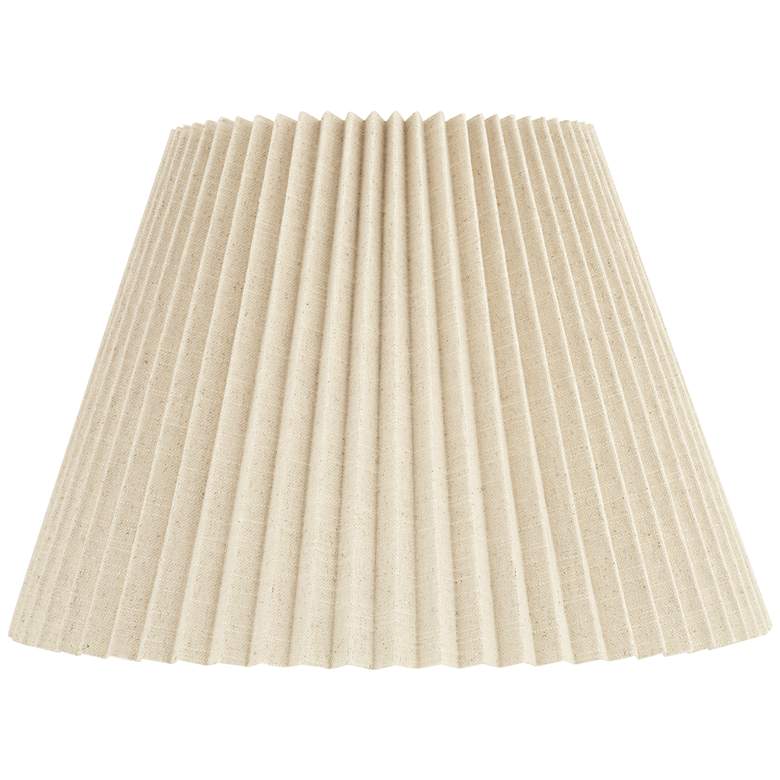 Image 1 Springcrest Beige Pleated Lamp Shade 10.5x19x12.5 (Spider)