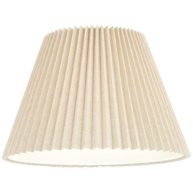 Image 3 Springcrest Beige Pleated Lamp Shade 10.5x19x12.5 (Spider) more views