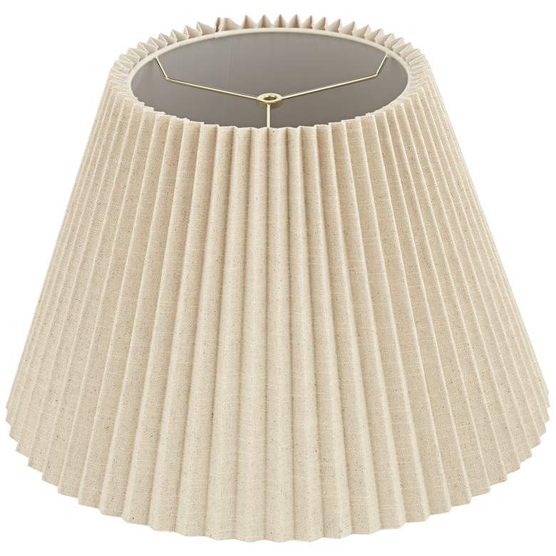 Image 4 Springcrest Beige Pleated Lamp Shade 10.5x19x12.5 (Spider) more views