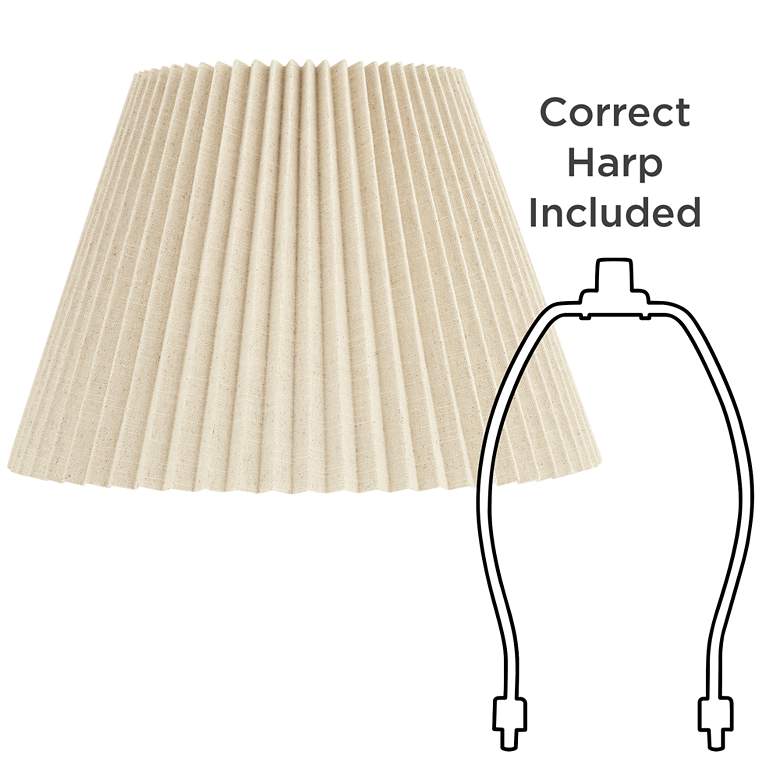 Image 6 Springcrest Beige Pleated Lamp Shade 10.5x19x12.5 (Spider) more views