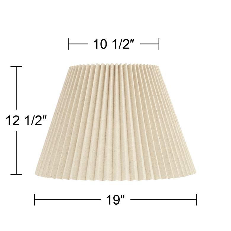 Image 7 Springcrest Beige Pleated Lamp Shade 10.5x19x12.5 (Spider) more views