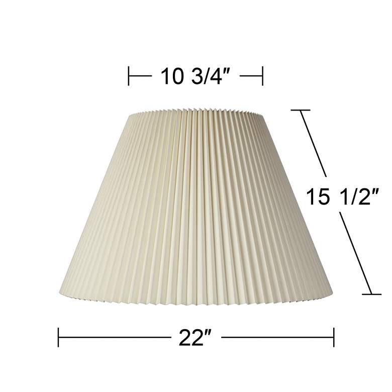 Image 5 Springcrest Beige Pleated Lamp Shade 10.75x22x15.5 (Spider) more views