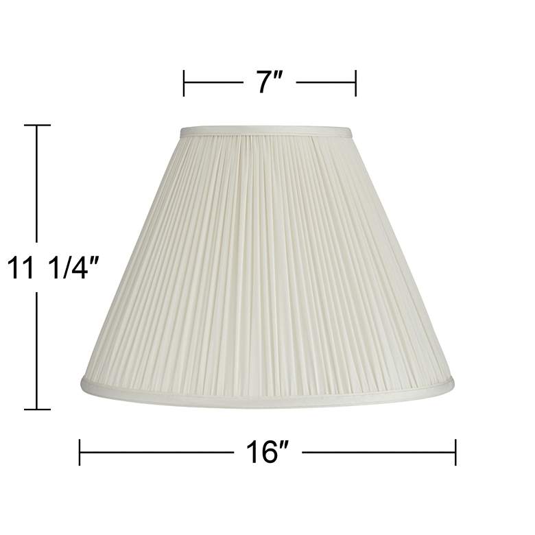 Image 6 Springcrest Beige Set of 2 Pleated Empire Lamp Shades 7x16x12 (Spider) more views
