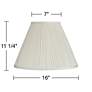 6_Springcrest Beige Set of 2 Pleated Empire Lamp Shades 7x16x12 (Spider) more views