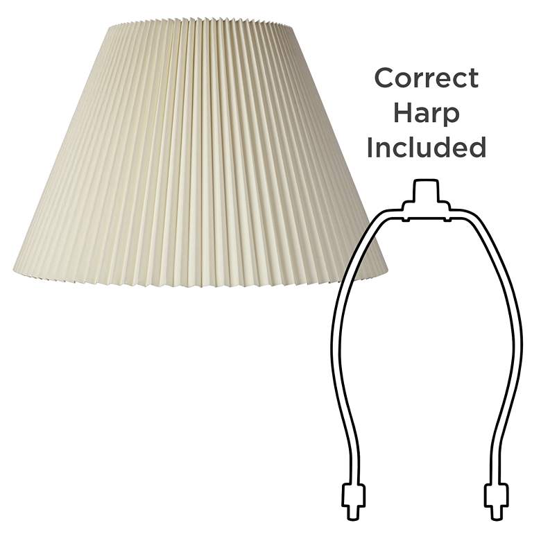 Image 5 Springcrest Beige Set of 2 Pleated Empire Shades 10.75x22x15.5 (Spider) more views
