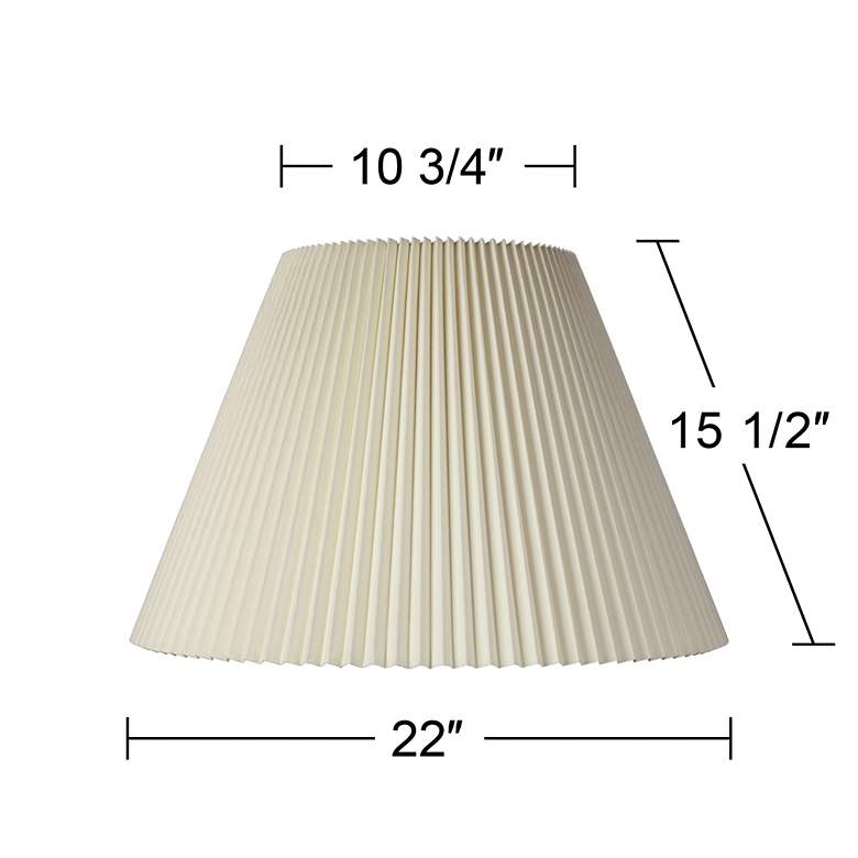 Image 6 Springcrest Beige Set of 2 Pleated Empire Shades 10.75x22x15.5 (Spider) more views