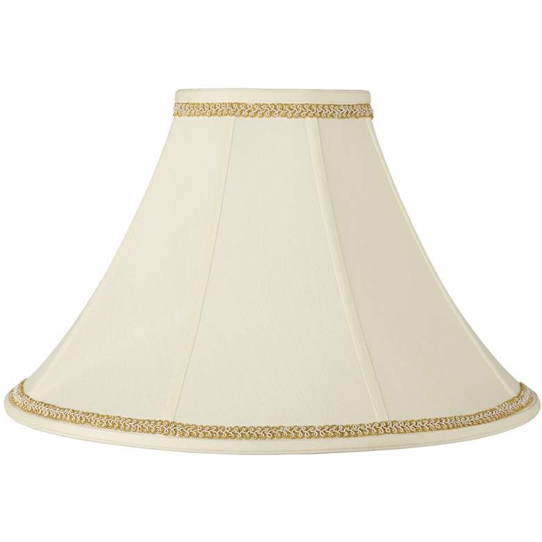 Image 1 Springcrest Bell Shade with Gold with Ivory Trim 7x20x13.75 (Spider)