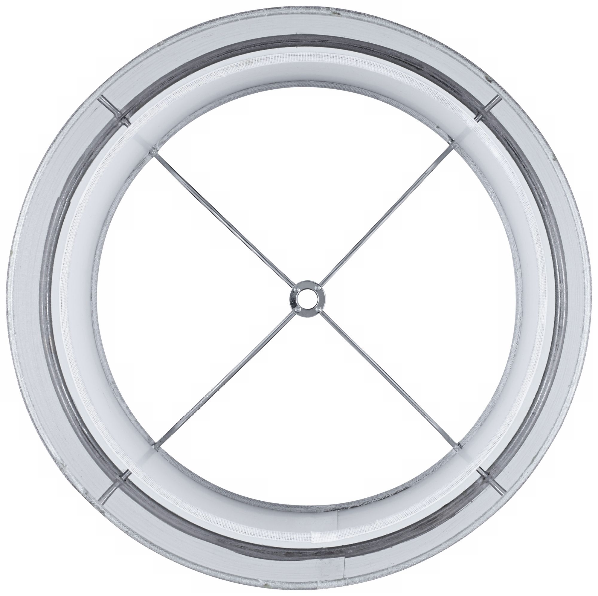 Image 3 Springcrest Bennie Silver White Double Sheer Fabric Shade 12x12x9 (Spider) more views