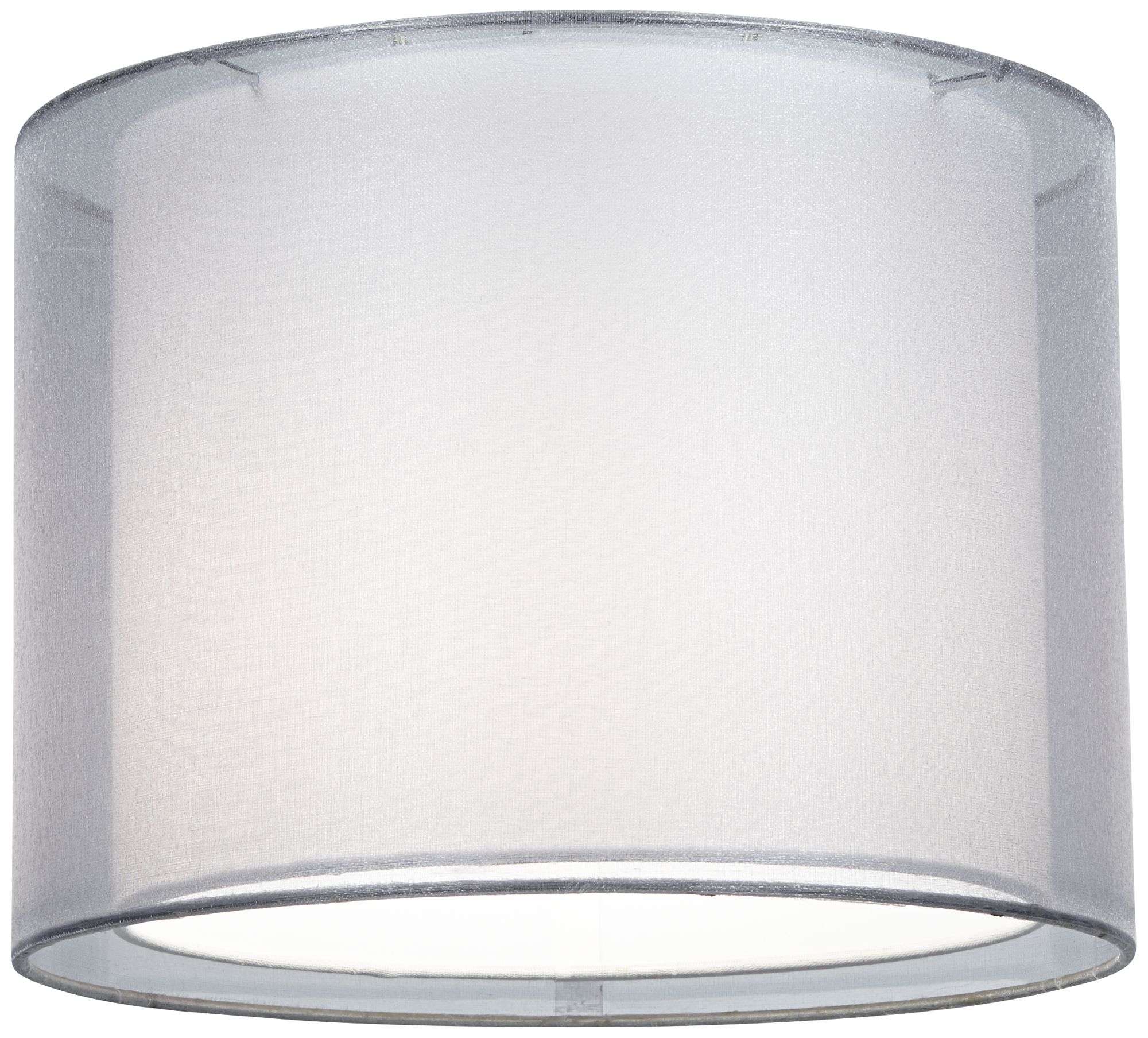 Image 4 Springcrest Bennie Silver White Double Sheer Fabric Shade 12x12x9 (Spider) more views