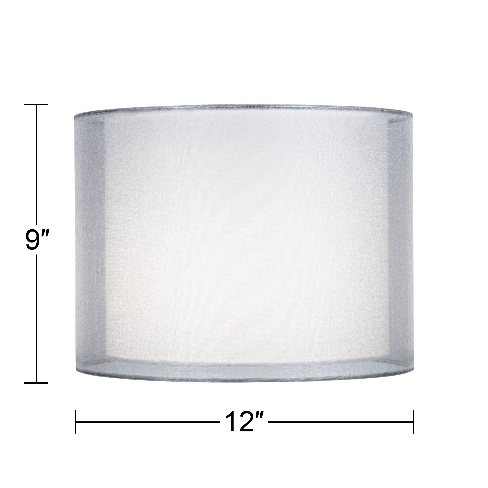 Image 5 Springcrest Bennie Silver White Double Sheer Fabric Shade 12x12x9 (Spider) more views