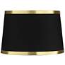3_Springcrest Black Fabric Set of 2 Drum Lamp Shades 13x15x10 (Spider) more views