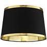 4_Springcrest Black Fabric Set of 2 Drum Lamp Shades 13x15x10 (Spider) more views