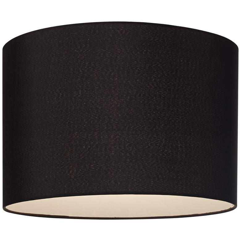 Image 4 Springcrest Black Fabric Set of 2 Drum Lamp Shades 16x16x11 (Spider) more views