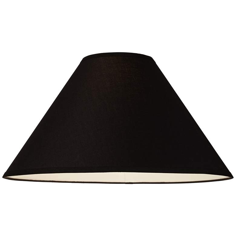 Image 3 Springcrest Black Fabric Set of 2 Empire Lamp Shades 6x19x12 (Spider) more views
