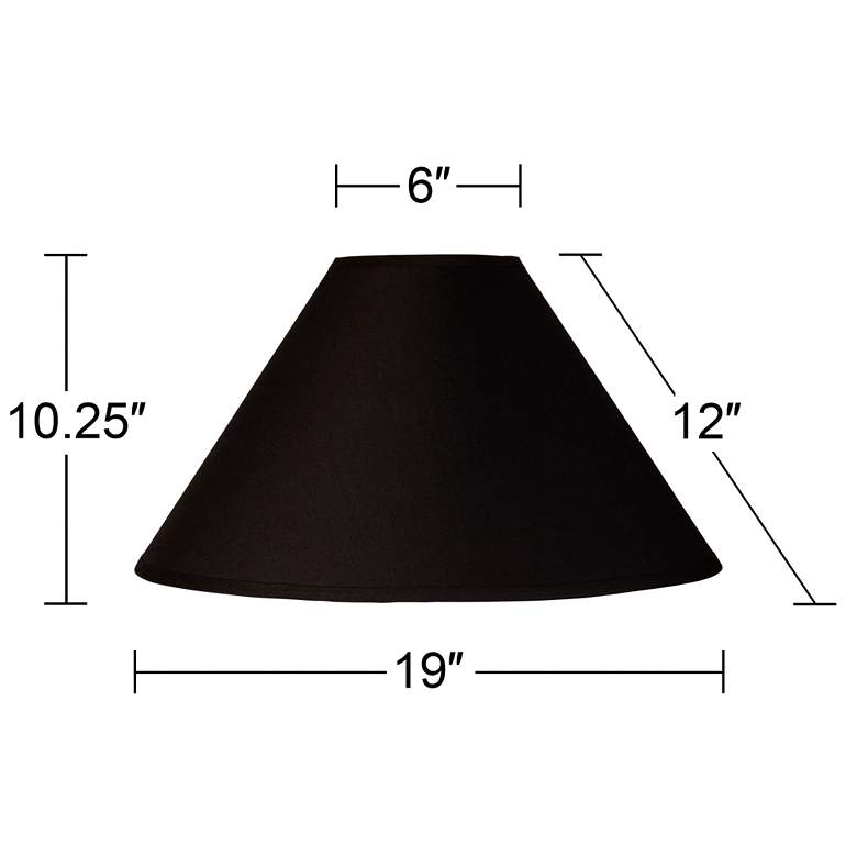 Image 5 Springcrest Black Fabric Set of 2 Empire Lamp Shades 6x19x12 (Spider) more views