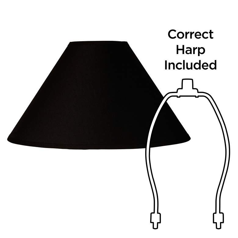 Image 6 Springcrest Black Fabric Set of 2 Empire Lamp Shades 6x19x12 (Spider) more views